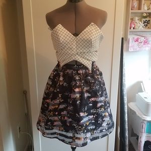 Keepsake Crop Top in BlackxWhite